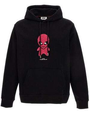 Gcds Wirdo Sweatshirt Black - Blue