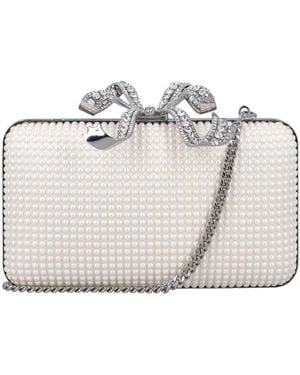 Self-Portrait Box Clutch - White