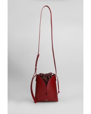 Jil Sander Curve Shoulder Bag - Red