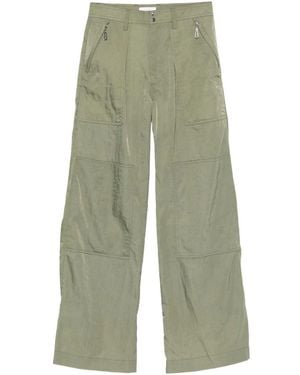 Rabanne Pants With Pleated Pockets - Green