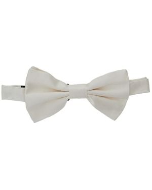 Dolce & Gabbana Bowtie With Rear Hook Closure - White