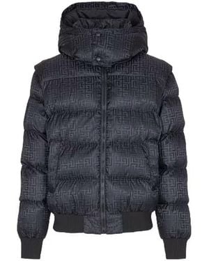 Balmain Short Down Jacket Clothing - Blue