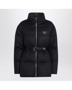 Prada Jacket With Flannel Belt - Black