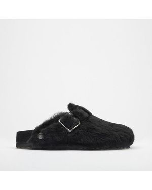 Birkenstock Boston Sk1 1774 Shearling Shoes - Black