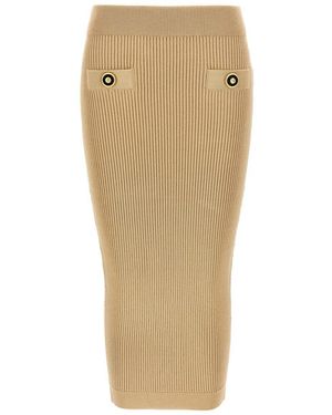 Balmain Pencil Skirt - Brown