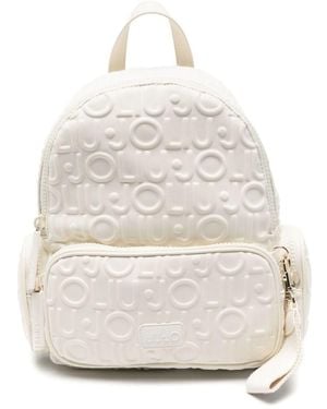 Liu Jo Backpack With Brand Monogram - White