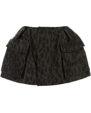 Sacai Printed Polyester Shorts - Black
