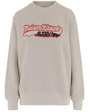 Maison Kitsune X Autry Sweatshirts - Gray