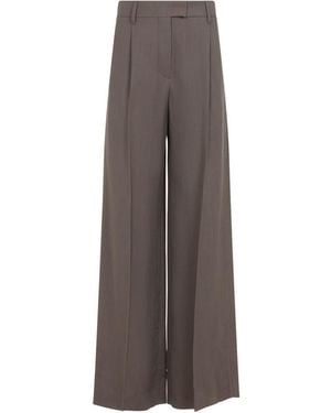 パンツ BRUNELLO CUCINELLI CANVAS TROUSERS WITH SHINY DETAILS Brunello Cucinelli Canvas Trousers With Shiny Details in