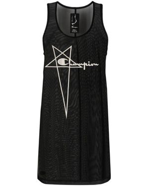 Rick Owens X Champion Logo Short Dress - Black