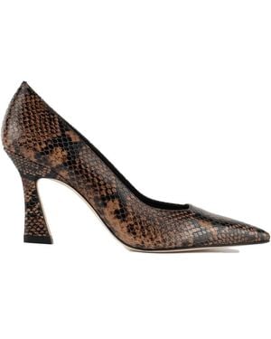 Stuart Weitzman Vinnie 85 Pump Classic Snake Espresso - Brown