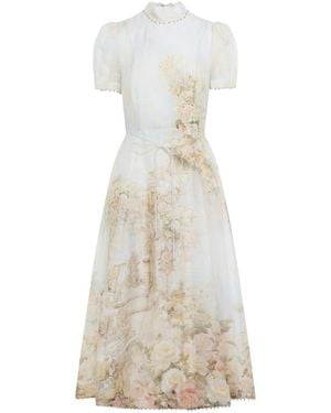 Zimmermann Memento Picnic Midi Dress - White