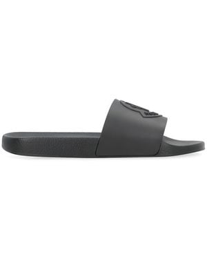 Moncler Basile Rubber Slides - Black
