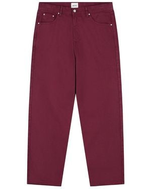 Arte' Back Pocket Graphic Pants - Red