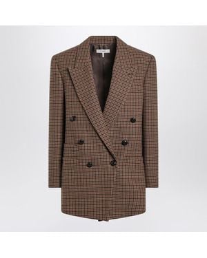 Chloé Houndstooth Double-Breasted Jacket - Brown