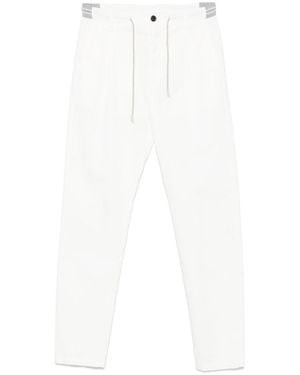 Eleventy Tapered Pants With Pleats - White