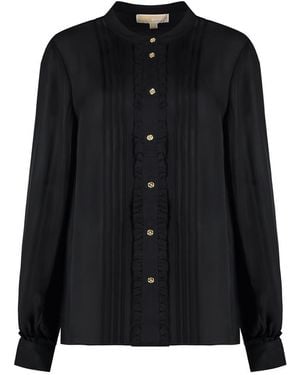 Michael Kors Silk Blend Blouse - Black