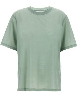 Victoria Beckham Logo Embroidery T-Shirt - Green