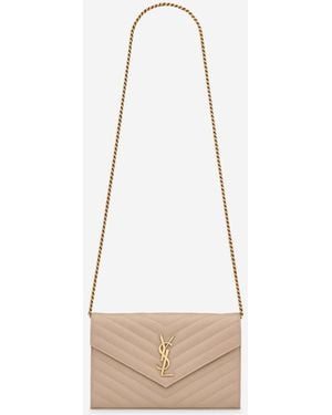 Saint Laurent Cassandre Shoulder Bag - White