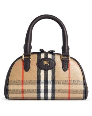 Burberry 'Bowling' Leather Blend Bag - Multicolour