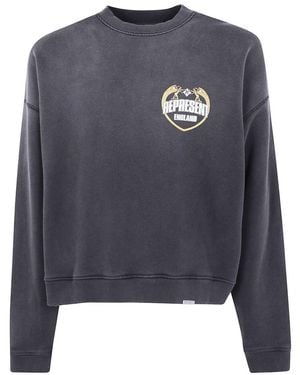 Represent Angel Border" Sweatshirt - Gray