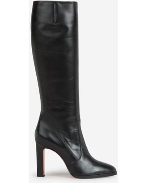 Santoni High Leather Boots - Black