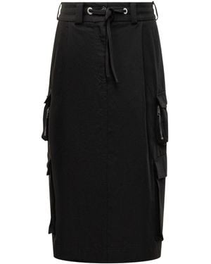 Dolce & Gabbana Black Cotton Cargo Skirt