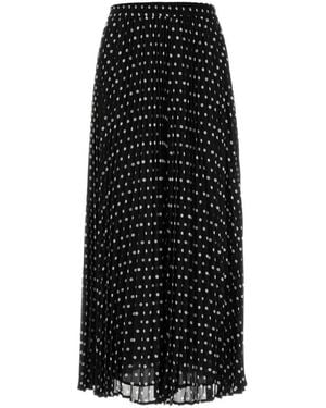 Michael Kors Printed Crepe Skirt - Black