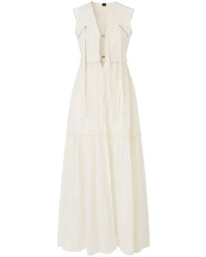 ワンピース PINKO Venturone chiffon long dress Naturale PINKO | Brown Women's Long Dress | YOOX