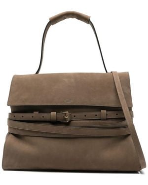 Moschino Tie Me Medium Tote - Brown