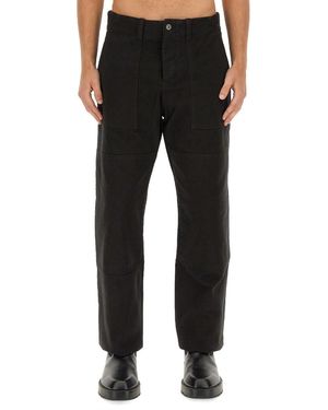 Marcelo Burlon Relaxed Fit Denim Pants - Black