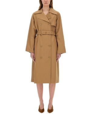Michael Kors Double-Breasted Trench Coat - Natural