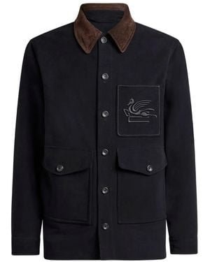 Etro Pegasus Jacket With Applique - Black