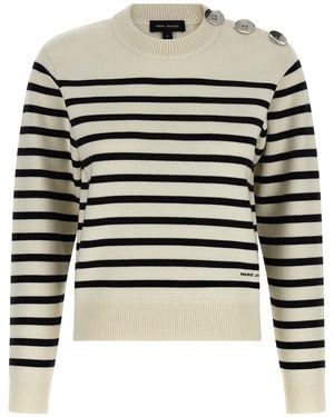 新品 MARC JACOBS crew neck sweater ラメ入りニット Marc Jacobs Gem Logo Knit Crewneck Sweater | Neiman Marcus