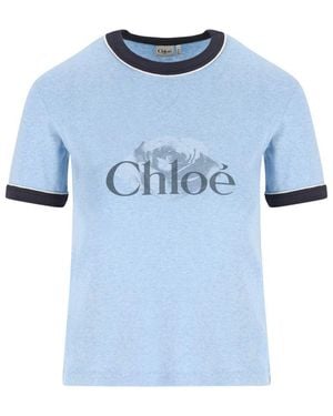 Chloé T-shirt And Polo Shirt - Blue
