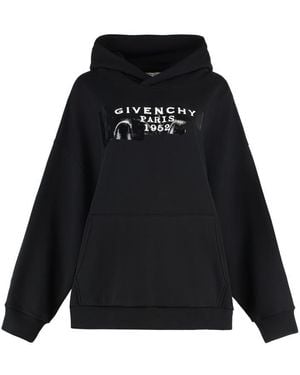 Givenchy Hooded Cotton Sweatshirt - Black