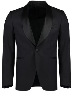 Tagliatore Virgin Wool And Silk Blend Two-Pieces Suit - Black