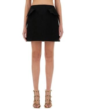 McQueen Wool Mini Skirt - Black