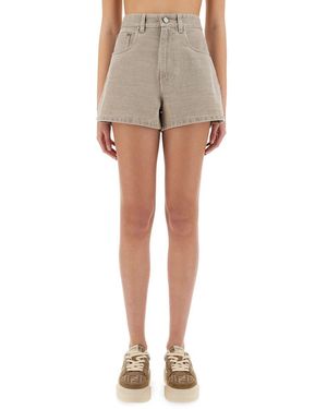 Fendi Denim Shorts - Natural