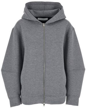 Tela Hoodie With Dropped Shoulder - Grey