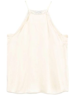 Forte Forte Silver Pinstripe Satin Strap Top Clothing - Natural