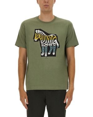 Paul Smith "Zebra Cutout" T-Shirt - Green