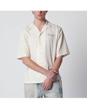 Amiri Ivory Shirt With Stud Embroidery - Grey