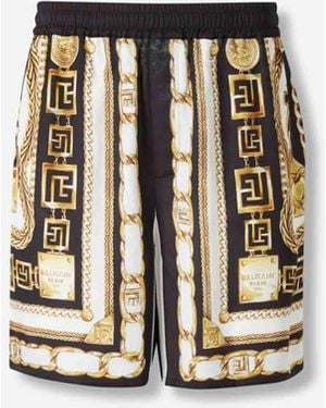 Balmain Printed Bermudas - White