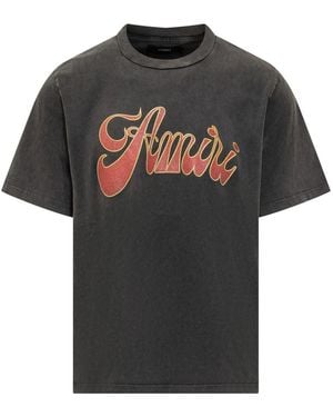 Amiri T-shirt Black Glitter Logo