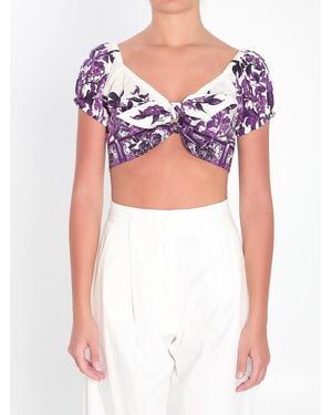Dolce & Gabbana Top With Maiolica Print - Pink