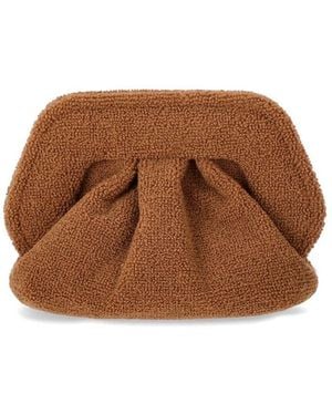 THEMOIRÈ Gea Coral Sponge Toffee Clutch Bag - Brown