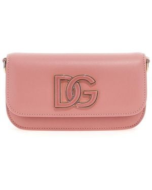 Dolce & Gabbana Leather Top Handle Bag - Pink