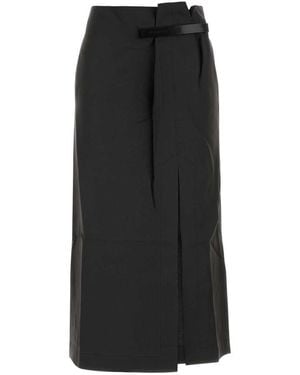 JW Anderson Jw Anderson Graphite Viscose Blend Skirt - Black
