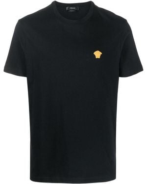 VERSACE｜SHORT-SLEEVED ROUND NECK T-SHIRTS (LA GRECA LOG Versace Round Neck Short Sleeves Greca Detailing In White